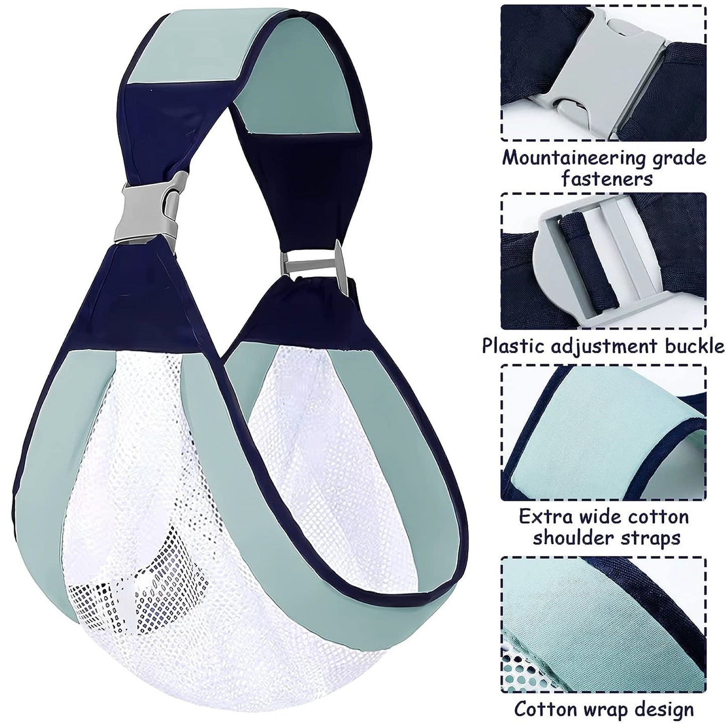 Cargador Fular Soporte Porta Bebes Transpirable Ajustable