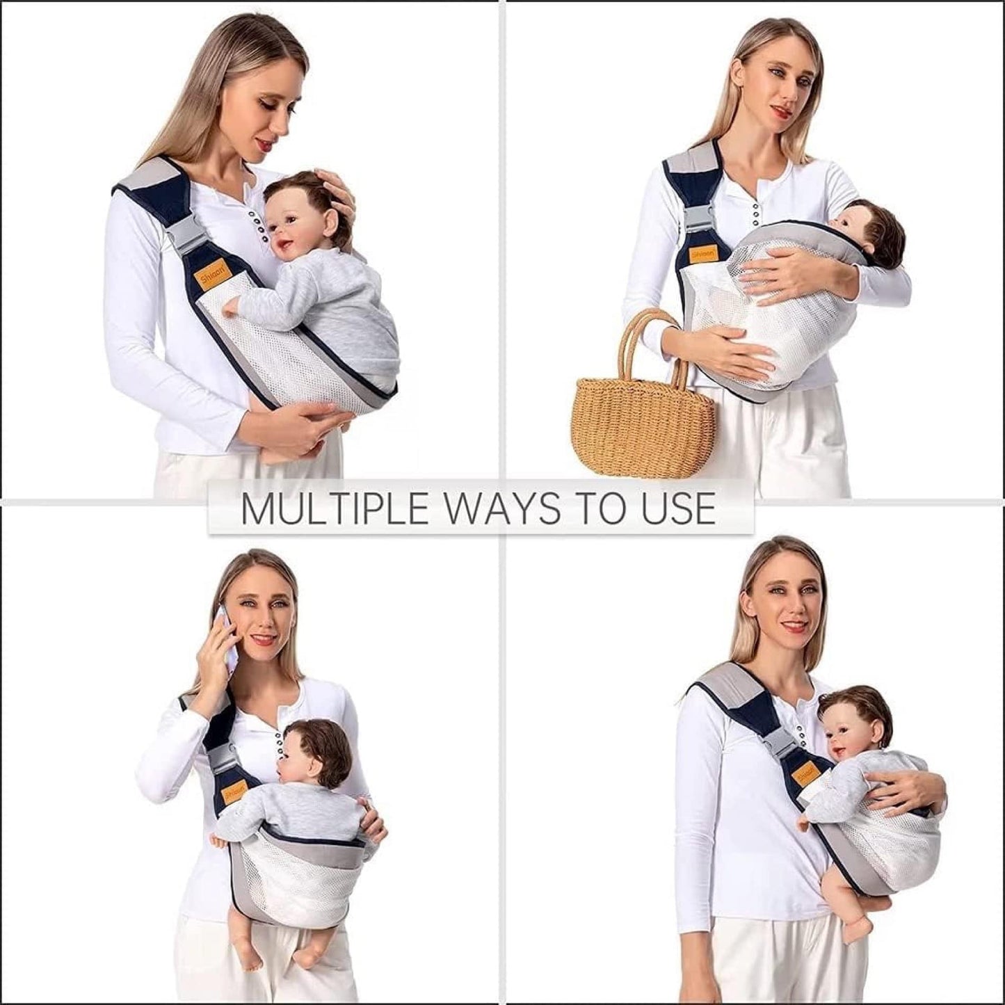 Cargador Fular Soporte Porta Bebes Transpirable Ajustable