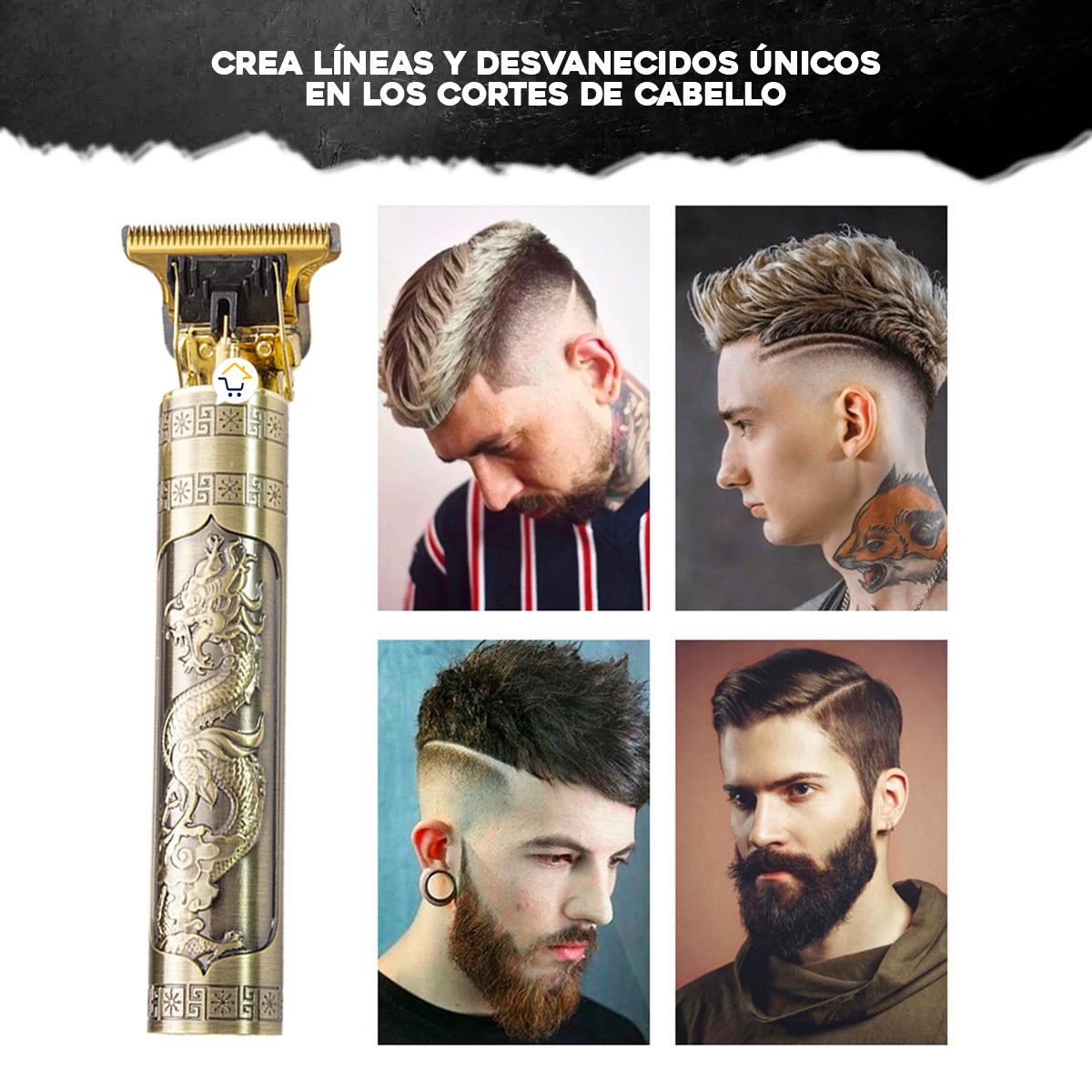 Máquina Motilar Patillera Buda Dorada Cortadora Pelo