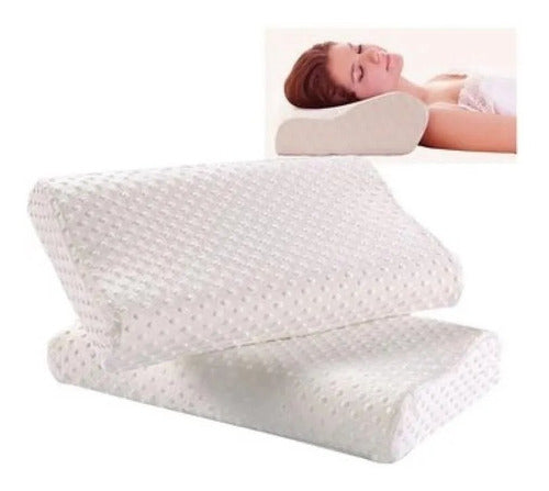 2 Almohadas Memory Pillow Ortopédicas Indeformable Con Aloe