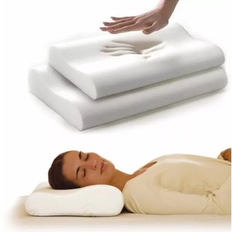 2 Almohadas Memory Pillow Ortopédicas Indeformable Con Aloe